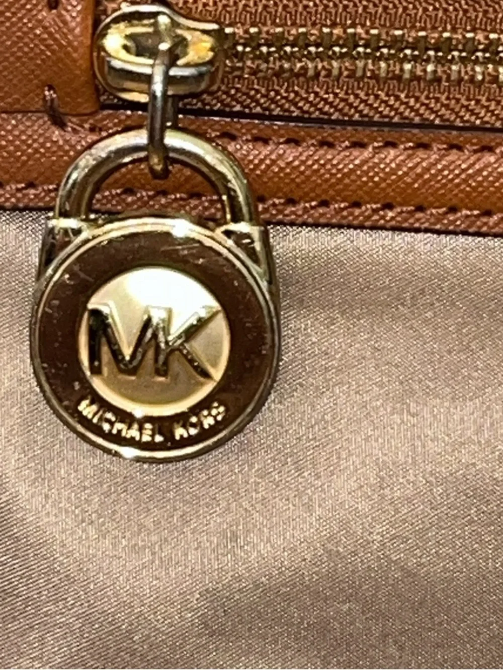 Michael Kors Kempton Nylon Crossbody Bag Beige & Brown